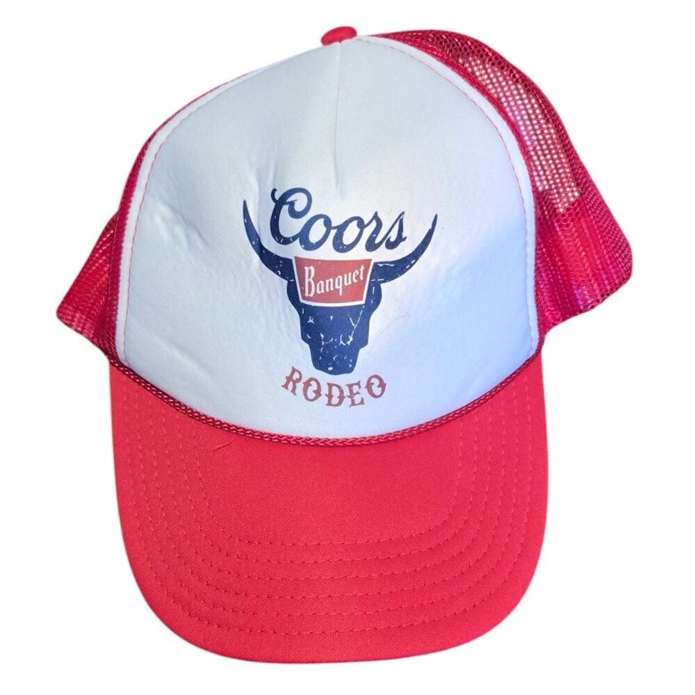 Retro Coors Banquet rodeo mesh trucker snapback hat